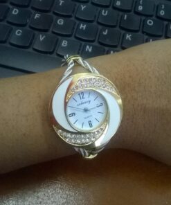 Soleasy New Fashion Women's Bangle Wrist Watch Quartz Gold-White WTH0051 15 71gJ8P3n1KL