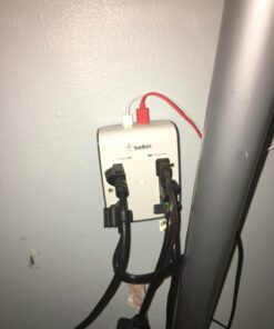 Belkin 6-Outlet Wall Surge Protector w/ 2 USB Ports - Wall Mountable w/ Premium Protection Against Surges - Safe Charge for Mobile Devices, Tablets, Small Appliances, & More - 900 Joules of Protection Wall Mount 6-Outlet with USB Power Strip 49 71gJNCP2zML 1