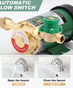 KOLERFLO 120W Water Pressure Booster Pump 115VAC,396 GPH,21.7 PSI Household Automatic Home Booster Pump with Water Flow Switch for Home Kitchen Bathroom Irrigation(H15GR-15) 30 71gJaPOPM1L