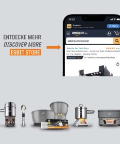 Esbit Ultralight Folding Pocket Stove with Six 14g Solid Fuel Tablets steel, Small - Original 44 71gLYMip4aL