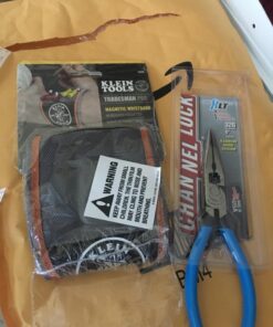 Klein Tools 55895 Magnetic Wristband, Tradesman Pro Tool Wristband Holds Wire Connectors, Screws, Nails, Drill Bits, With Breathable Mesh 38 71gLyo5V YL