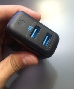 Anker Dual USB Wall Charger, PowerPort II 24W, Ultra-Compact Travel Charger with PowerIQ Technology and Foldable Plug, for iPhone XS/Max/XR/X/8/7/6/Plus, iPad Pro/Air 2/mini 4, Galaxy S9/S8/+ and More Black 48 71gMEgqik4L