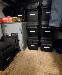 MTM AC50C-40 Ammo Can, 50-Caliber, Heavy-Duty Dual Latching System, Rugged Polypropylene Plastic, O-Ring Seal System, Water Resistant, Bulk Ammo Storage, USA Made, Black 50-Caliber Ammo Can 35 71gMTWIwZeL