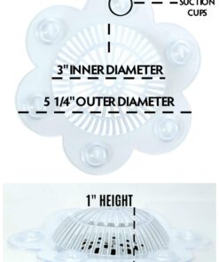 SlipX Solutions Stop-A-Clog Drain Protectors Trap Hair, 2 Hair Catchers Per Package (Plastic, 5 inch Diameter, Clear) 21 71gMuQy3 XL