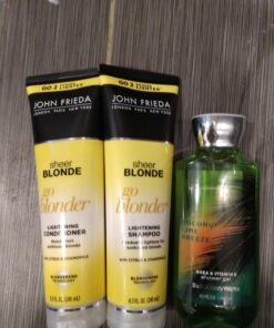 John Frieda Sheer Blonde Go Blonder Conditioner, Gradual Lightening Conditioner, 8.3 oz, with Citrus and Chamomile, featuring our BlondMend Technology 8.3 Ounce 39 71gN740IBML