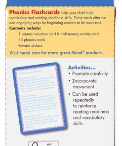 Alternative view of Mead Flashcards, Phonics, Grades K-2, 3.62 x 5.25 Inches, 55 Cards (63144)