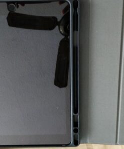 Antbox iPad 6th/5th Generation Case 9.7'' Vegan Leather Case Compatible with iPad Air 2/iPad Pro 9.7''/Air 1 with Apple Pencil Holder Magnetic Clasp Design (Black) Black 48 71gNh EkL