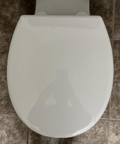 Soft Close Toilet Seat Round with Lid BR500-00 White, Comfortable, Durable, Sturdy, Stain-Resistant and Easy to Clean, Fits All Toilet Brands, Executive Series by Bath Royale Round Heavy-Duty 33 71gNhPur1XL