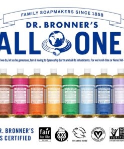 Dr. Bronner's - Pure-Castile Liquid Soap (Baby Unscented, 32 ounce) - Made with Organic Oils, 18-in-1 Uses: Face, Hair, Laundry and Dishes, For Sensitive Skin & Babies, No Added Fragrance, Vegan 32 Fl Oz (Pack of 1) 26 71gOI4KgNOL 2