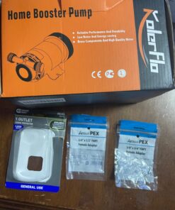 KOLERFLO 120W Water Pressure Booster Pump 115VAC,396 GPH,21.7 PSI Household Automatic Home Booster Pump with Water Flow Switch for Home Kitchen Bathroom Irrigation(H15GR-15) 48 71gP2LGvsVL