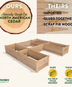 Alternative view of Greenes Fence Premium Cedar Raised Garden Bed, 8' x 8' x 16.5" U-Shaped Bed - Made in USA with North American Cedar 8' x 8' x 16.5" WithOUT CritterGuard Fencing