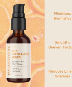InstaNatural BHA Exfoliating Face Serum, Minimizes Lines, Wrinkles, and Blemishes, with Vitamin C and Salicylic Acid, 1 Fl Oz 24 71gRJQ6E8HL