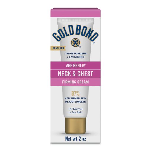 Gold Bond Age Renew Neck & Chest Firming Cream, 2 oz., Clinically Tested Skin Firming Cream 2 Ounce (Pack of 1)