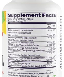 Healthy Origins Chelated Multi Mineral - Chelated Trace Minerals Supplement with Selenium, Iodine, Magnesium & More - Gluten-Free Supplement with Albion Minerals - 120 Veggie Capsules 60 Count (Pack of 2) 7 71gSlw3Dz1L
