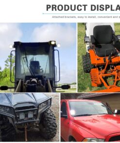 YITAMOTOR 4 Inch LED Light Bar 2PC 48W Square LED Pod Light Flood Light Off Road Light LED Fog Light Truck Light Driving Light Boat Light Pickup SUV ATV UTV Waterproof, 2 Year Warranty 22 71gSsoqVAQL