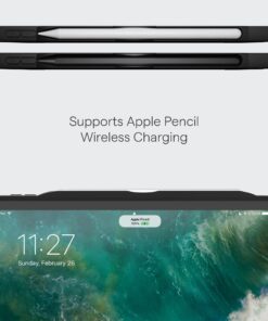 ZUGU Case for 2021/2022 iPad Pro 12.9 inch 5th / 6th Gen - Slim Protective Case - Apple Pencil Charging - Magnetic Stand & Sleep/Wake Cover (Fits Model #’s A2378, A2379, A2461, A2462) - Stealth Black 43 71gSuqq9F5S