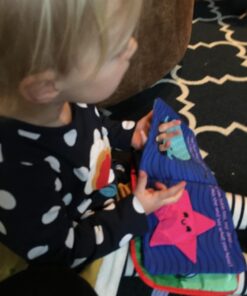 ToBe ReadyForLife Stimulating Baby Books 0-6 Months and 6-12 Months Infants | Crinkle Books for Babies Makes Great Toys Gift for 1 Year Old | Soft Cloth Animals Baby Books for Baby Gift Blue 45 71gTNPvPAtL