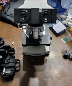 OMAX 40X-2000X LED Binocular Compound Lab Microscope w/ Double Layer Mechanical Stage + Blank Slides, Cover Slips, & Lens Cleaning Paper, M82ES-SC100-LP100 65 71gUa J8bL