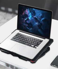 AICHESON Laptop Cooling Pad 5 Fans Up to 17.3 Inch Heavy Notebook Cooler, Blue LED Lights, 2 USB Ports, S035, Blue-5fans 25 71gXGj2j4zL