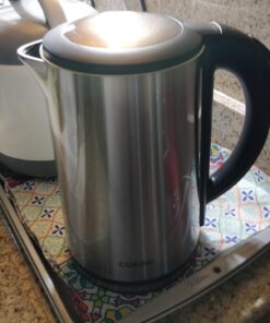 COSORI Electric Kettle, Tea Kettle Pot, Stainless Steel Double Wall, 1500W Hot Water Kettle Teapot Boiler & Heater, Automatic Shut Off & Boil-Dry Protection, BPA Free, 1.5L, Silver 40 71gY5EIsHeL