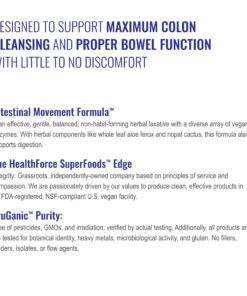 HealthForce SuperFoods Intestinal Movement Formula, Herbal Laxative, All-Natural, Organic, Non-GMO, Gluten-Free, Kosher, Vegan, 120 Count 11 71gYQIlV8eL