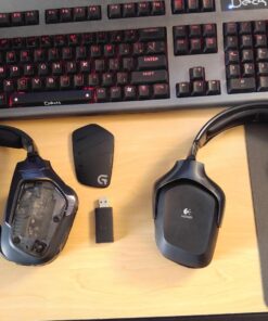 Logitech G933 Artemis Spectrum – Wireless RGB 7.1 Dolby and DTS Headphone Surround Sound Gaming Headset – PC, PS4, Xbox One, Switch, and Mobile Compatible – Advanced Audio Drivers – Black 42 71gYYnFSSqL