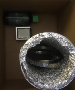 VIVOSUN 6 Inch 25 Feet Non-Insulated Flex Air Aluminum Ducting Dryer Vent Hose for HVAC Ventilation w/Two 6 Inch Stainless Steel Clamps 6" x 25FT Silver 30 71gYfhDn84L