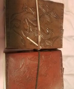 AzureGreen DOUBLE DRAGON Blank Page BOOK Handcrafted Leather Writing Unlined 5 x 7 JOURNAL (Brown) 33 71gYp0BFzDL