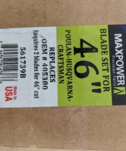 MaxPower 561739B 2-Blade Set for 46" Cut Craftsman, Husqvarna, Poulan Replaces 405380, 532-405380, PP21011,Black 27 71gYv0O1U7L