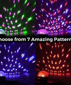 Alternative view of NuLights LED Disco Ball - DMX & Sound Controlled RGB DJ Party Light
