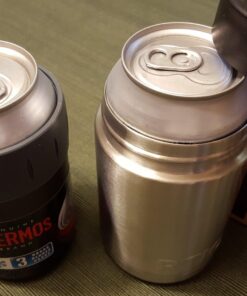 RTIC Can Cooler Insulated, Beer, Beverage, Soda Can Cooler with Lid, Stainless Steel Metal, Double Wall Insulation Coozie for Cans, Sweat Proof, 12oz, Stainless Steel 1 25 71gaCQtwdjL