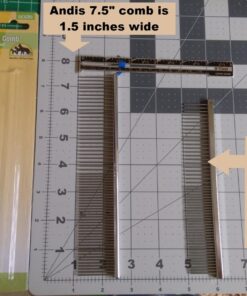 Andis 65730 Stainless-Steel Comb for Knots, Mats & Loose Hair Removal - Effective Dematting Tool, Comfortable, Lightweight, Portable & Safe for Dogs, Cats & Pets – Silver, 7-1/2-Inch 7 1/2" 26 71gaWzWA5qL