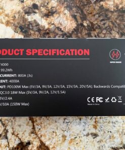 GOOLOO GT4000S Jump Starter 4000 Amp Car Starter 100W Two-Way Fast-Charging Portable Car Battery Charger Booster Pack for 10L Diesel and 12L Gas Engines, SuperSafe Lithium Jump Box for 12V Vehicles Red 95 71gbCg0DQaL