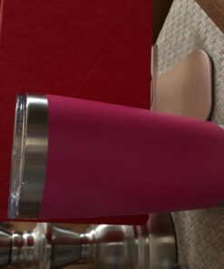 CHILLOUT LIFE 20 oz Stainless Steel Tumbler with Lid - Double Wall Vacuum Insulated Coffee Mug with Splash Proof Lid and Straw for Hot & Cold Drinks, Pink Tumbler 20oz (pack of 1) Hot Pink 20 71gdMEasWoL