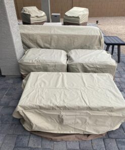 Classic Accessories Veranda Water-Resistant 30 Inch Patio Lounge Chair Cover, Patio Furniture Covers, Pebble/Bark/Earth 30"L x 35"D x 31"H 60 71geRkp3pxL