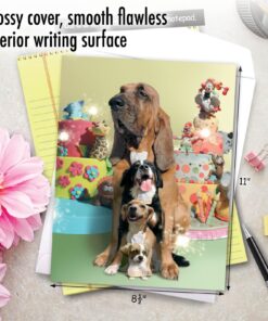 The Best Card Company - Funny Birthday Card with Envelope (Big 8.5 x 11 Inch) - Humorous Gratitude Animal Notecard Stationery - Puppy Love J6546CBDG 12 71genTL4scL