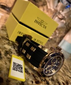 Invicta Men's 6983 Pro Diver Collection Chronograph Blue Dial Black Polyurethane Watch 36 71gf 0dwRFL