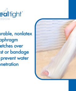 Brownmed - Seal-Tight Freedom Cast & Bandage Protector - Shower Cast Cover for Legs - Waterproof Shower Protector - Leg Cast Bag for Shower & Swimming - Adult Leg 38 71gfdyjGXML