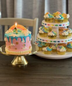 Sweet Creations 3 Tier, Collapsible Cupcake and Cakepop Display Carrier with Handel, White 37 71gfmNVCbeL