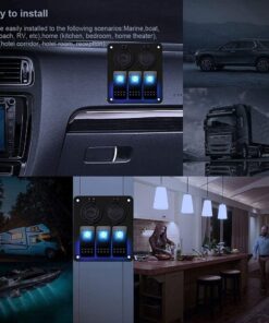 IZTOSS 3 Gang Rocker Switch Panel with Power Socket 3.1A Dual USB Wiring Kits and Decal Sticker Labels DC12V/24V for Marine Boat Car Rv Vehicles Truck Blue Led 3 Gang Blue LED 18 71ggVNRETBS