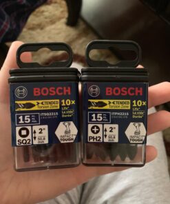 BOSCH ITPH2215 15-Pack 2 In. Phillips #2 Impact Tough Screwdriving Power Bits 2 In. 30 71ggy3vFTzL