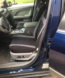 FH Group Car Seat Covers Front Set Cloth - Seat Covers for Low Back Car Seats with Removable Headrest, Universal Fit, Automotive Seat Cover, Airbag Compatible Car Seat Cover for SUV, Sedan, Van Gray 44 71ghYJxPo8L