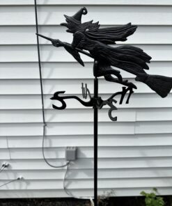 Whitehall Products Flying Witch Garden Weathervane, Black 31 71ghavuPAmL