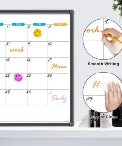 JILoffice Dry Erase Calendar Whiteboard - Magnetic White Board Calendar Monthly 36 X 24 Inch, Black Aluminum Frame Wall Mounted Board for Office Home and School Calendar 36 x 24 Inch 24 71ghqys8TYL