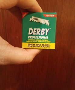 Equinox Professional Straight Edge Razor with 100 Single Derby Blades 100% Stainless Steel Razor and Blades - Close Shaving Men's Manual Shaver - Disposable Blades -Barber Straight Razor Kit - Silver Steel Razor W/ 100 Derby Blades 54 71ghxxrJ0L