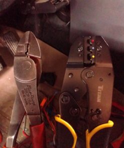 TITAN 11477 Ratcheting Wire Terminal Crimper Tool for Insulated Terminals, Fixed Jaw Crimper Fixed Jaw Crimper for Insulated Terminals 39 71gieHHrD9L