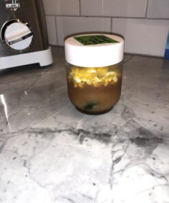 Euro Cuisine GY1920 Glass Jars with Lids for Yogurt Maker, Clear, 6 Ounce, Set of 8 6oz Glass Jars for Yogurt, Parfaits, Clear Yogurt Containers 40 71gif JGbbL