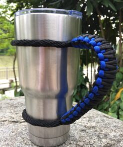MOCE Handmade Paracord Handle for Yeti/Rtic/Ozark Trail Rambler 30 Oz Tumbler. Blue/black 1 Count (Pack of 1) 21 71gj111CjAL
