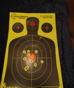 Splatterburst Targets - 12 x18 inch - Silhouette Splatter Target - Easily See Your Shots Burst Bright Fluorescent Yellow Upon Impact - Made in USA 10 pack 39 71gjEHqcJHL