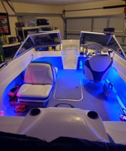 PryEU Blue (465-475nm) LED Strip Lights 12V Waterproof for Auto Car Truck Boat Motorcycle Interior Lighting 12'' 30CM 2835 SMD UL Listed Pack of 4 28 71gk mbtdzL